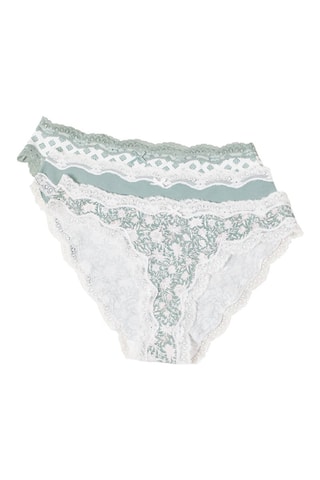 3 culottes Lolla Vert De Gris - Vert clair et écru