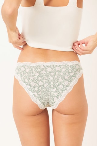 3 culottes Lolla Vert De Gris - Vert clair et écru