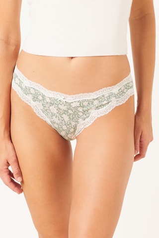 3 culottes Lolla Vert De Gris - Vert clair et écru