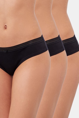 3 culottes Jack Lace Noir