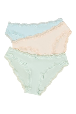 3 culottes Absolu Confort Jim - Ciel et vert d’eau