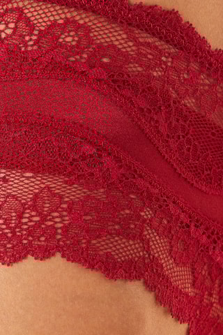 Culotte en soie taille haute Magnolia - Rouge
