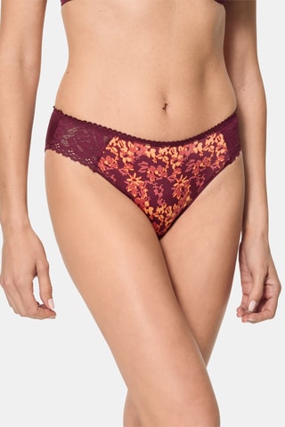 Culotte Flower Elégance Micro - Bordeaux