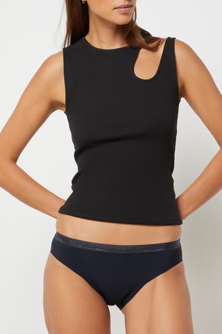 Culotte menstruelle Aya - Flux moyen - Noir