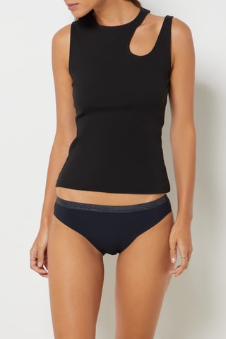 Culotte menstruelle Aya - Flux moyen - Noir