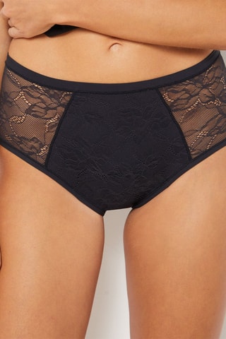Culotte menstruelle taille haute Tila - Flux moyen - Noir