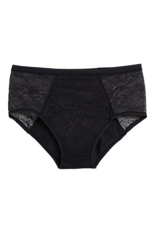 Culotte menstruelle taille haute Tila - Flux moyen - Noir