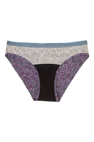 Culotte menstruelle Aya Print - Bleu pétrole et fuchsia