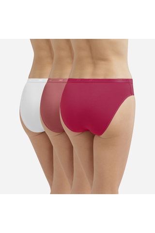 3 culottes Les Pockets EcoDIM - Rouge, rose et blanc