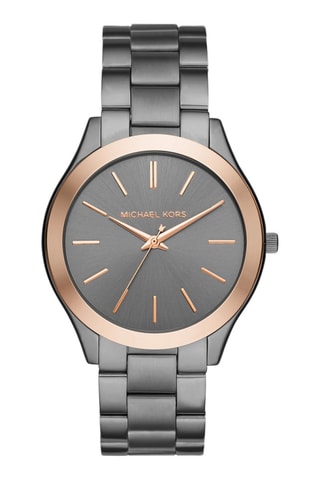 Montre à quartz en acier - Gris