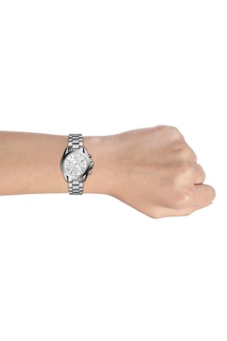 Montre à quartz en acier - Chronographe - Argenté