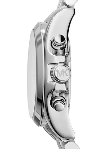 Montre à quartz en acier - Chronographe - Argenté