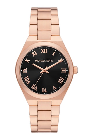 Montre à quartz en acier - Doré rose