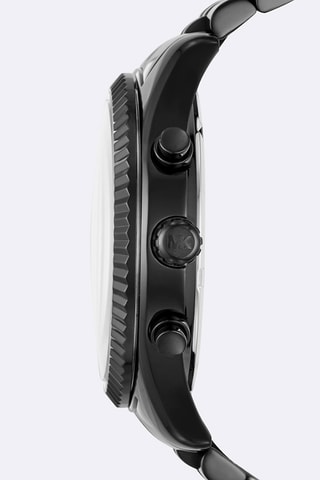 Montre à quartz en acier - Chronographe - Noir