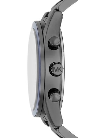 Montre à quartz en acier - Tachymètre - Gris et bleu