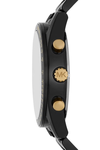 Montre à quartz en acier - Tachymètre - Noir