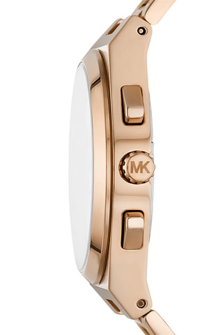 Montre à quartz en acier - Chronographe - Doré