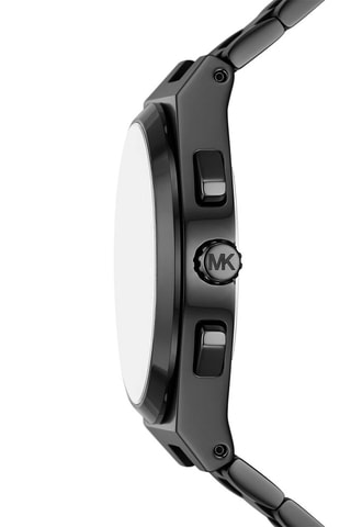 Montre à quartz en acier - Chronographe - Noir