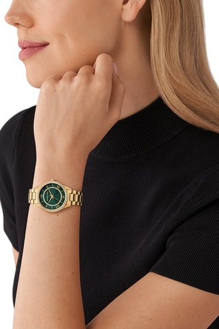 Montre à quartz en acier - Doré