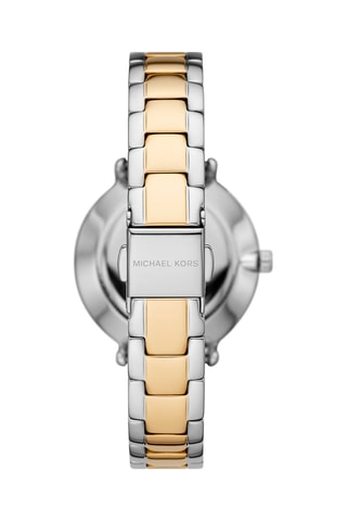 Coffret montre à quartz en acier, bracelet et puces - Doré et argenté