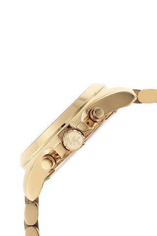 Montre à quartz en acier - Chronographe - Doré et doré rose