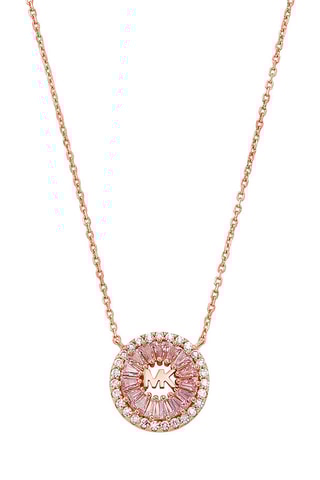 Collier - Argent, doré à l'or rose et zirconium