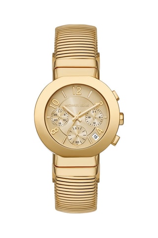 Montre à quartz en acier inoxydable - Chronographe - Doré