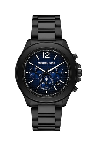 Montre à quartz en acier inoxydable - Chronographe - Noir