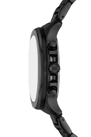 Montre à quartz en acier inoxydable - Chronographe - Noir