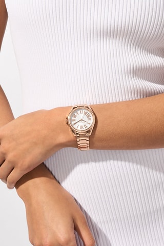 Montre à quartz en acier inoxydable - Doré