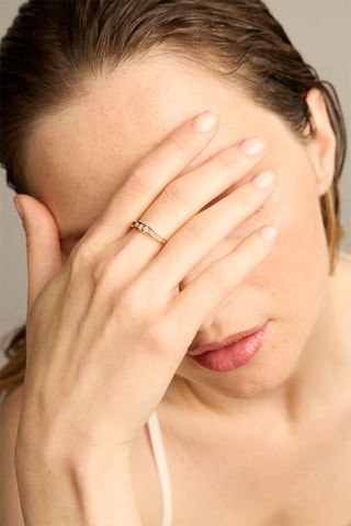 Bague - Or jaune et or blanc 18 carats