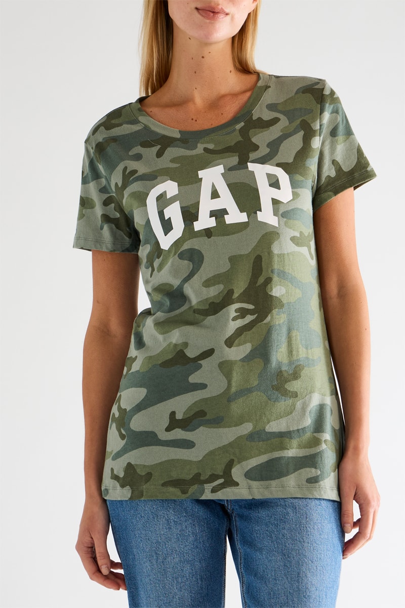 T-shirt+-+Vert+et+blanc