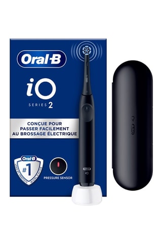 Brosse à dents électrique iO2 avec étui de voyage - 3 niveaux d’intensité de brossage