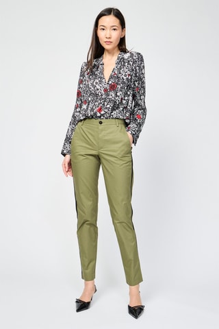 Pantalon en laine et cachemire - Kaki