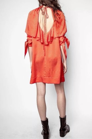 Robe patineuse en soie - Rouge