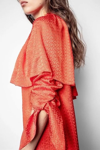 Robe patineuse en soie - Rouge