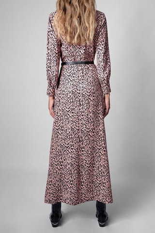 Robe longue en soie - Rose