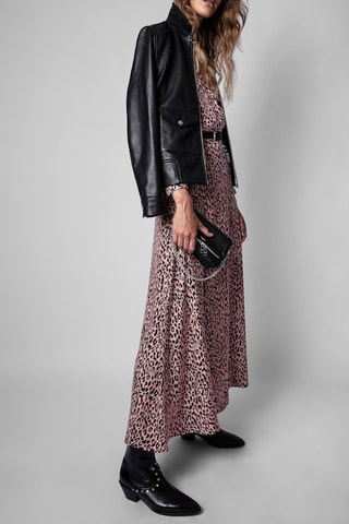 Robe longue en soie - Rose