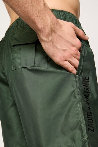 Short de bain en cachemire - Kaki