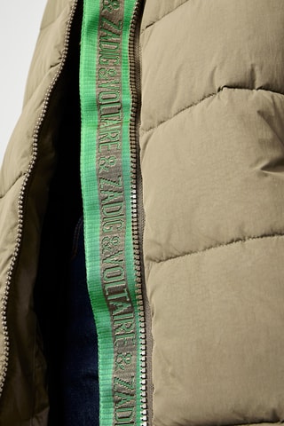 Doudoune longue à capuche - Kaki