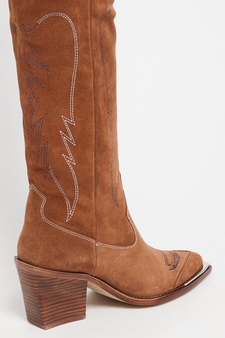 Cuissardes en nubuck - Camel