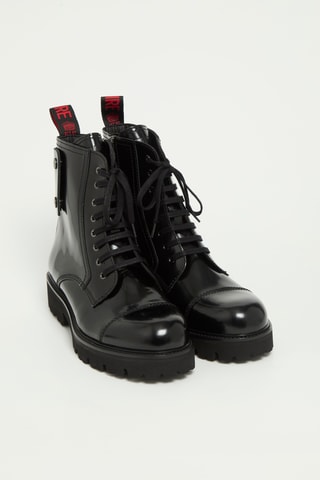 Bottines en cuir - Noir