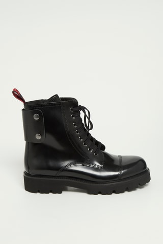 Bottines en cuir - Noir