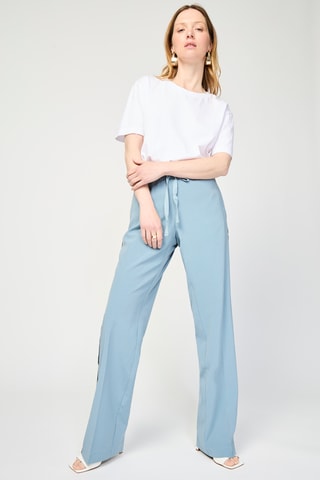 Pantalon taille haute - Ciel