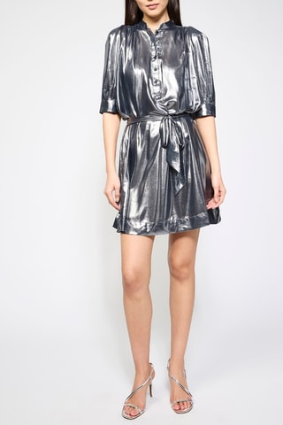 Robe patineuse en laine - Argenté