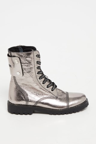 Bottines en cuir de veau - Argenté