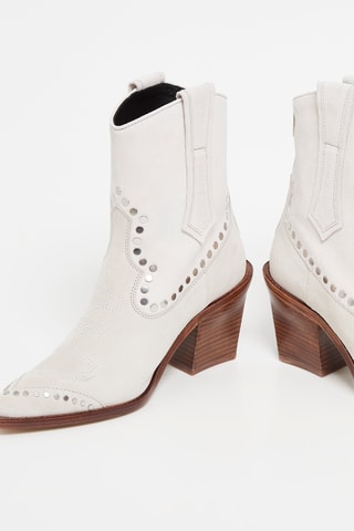 Bottines en cuir - Blanc