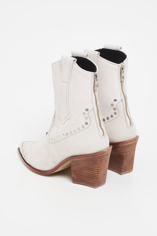 Bottines en cuir - Blanc