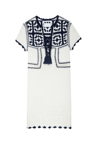 Robe droite en coton biologique - Ecru