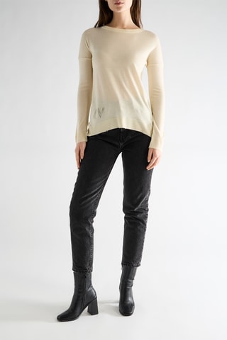 Pull en mérinos - Ecru